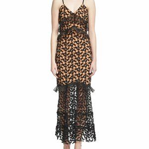 FEW MODA Crochet Ruffled Sleeveless Maxi Dress NEW WITH TAGS